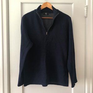 Calvin Klein Navy Men's Half-Zip Sweater